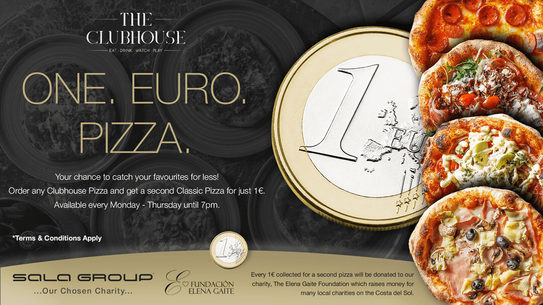 One Euro Pizza at The Clubhouse Marbella Continues – A Delicious Deal for a Great Cause