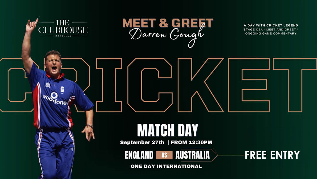 Cricket Legend Darren Gough at The Clubhouse Marbella