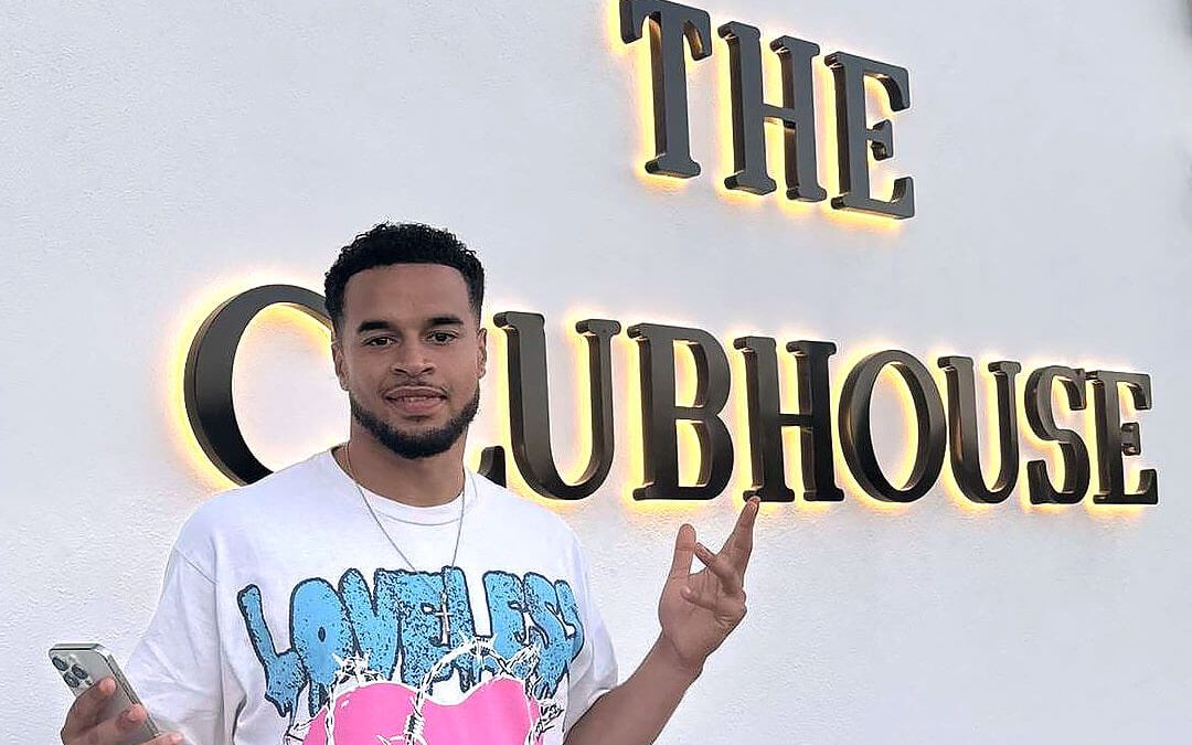 Love Island’s Toby Aromolaran Visits The Clubhouse by Sala to Watch England Triumph Over Slovakia